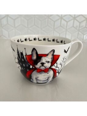 PORTOBELLO BY DESIGN Count Dogula French Bulldog Mug 16 oz Halloween Coffee Tea